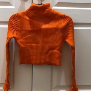 Cropped turtleneck